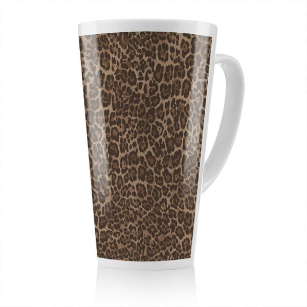 Benjamin Tate Design Leopard Print Latte Mug