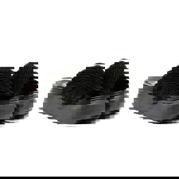 Desert Fleur Gabbro Pleated Satin Women's Black Sandals