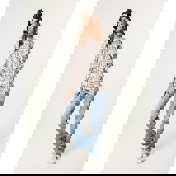 Blue Vanilla Leopard Print Jumper