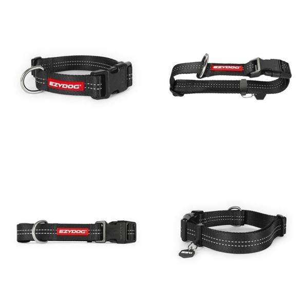 EzyDog Essential Adjustable Dog Collar in Black