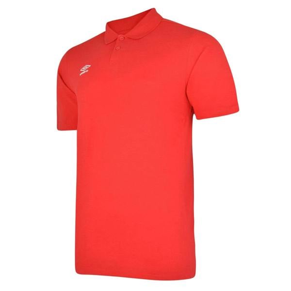 Umbro Boys Essential Polo Shirt - Vermillion/White - 