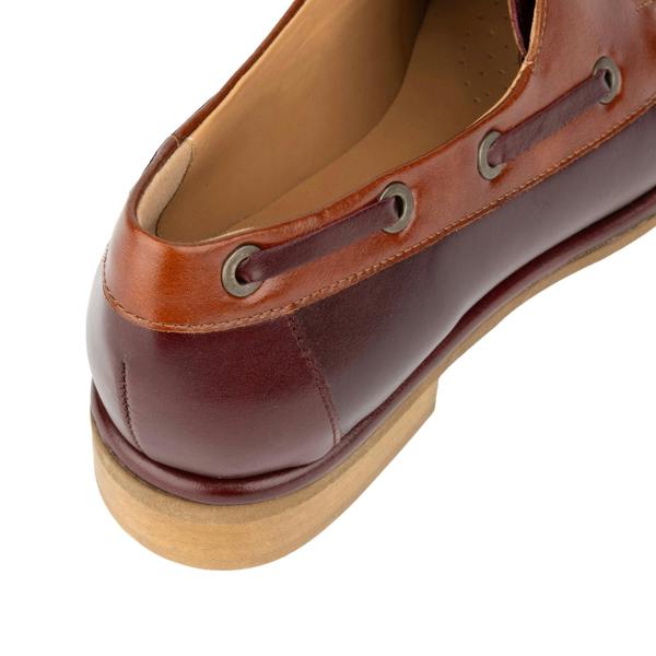 Embassy London Boatie - Brown Mix - Women's leather boat shoe