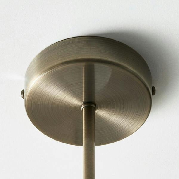 Pagazzi Lighting Kingsholm 3-Light Antique Brass Semi-Flush Ceiling Light