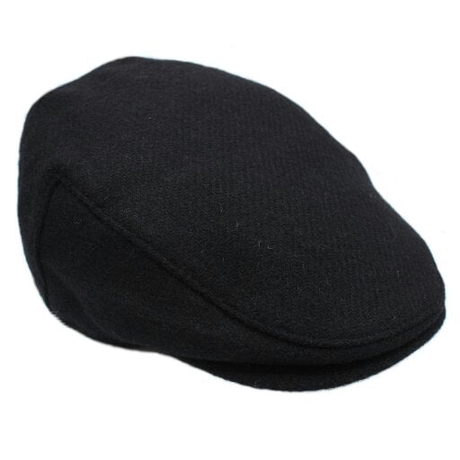 Heather Hats & Accessories Genuine Harris Tweed Wool Flat Cap, Satin Lining, Outdoor Wear, Ink