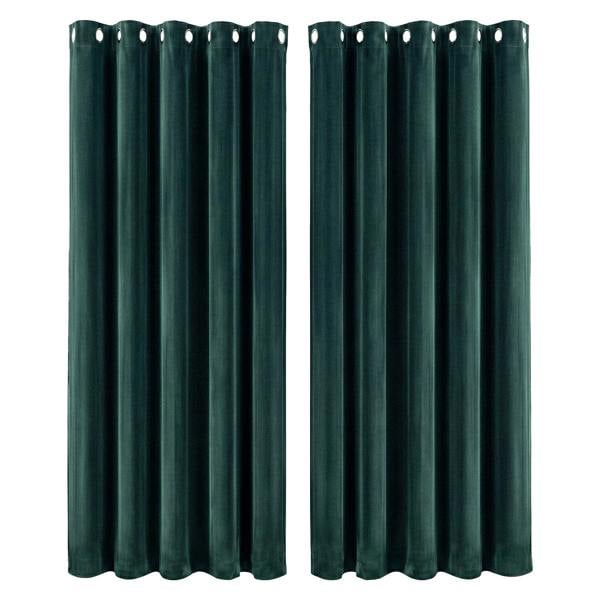 Marlow Thick Thermal Blackout Curtains Velvet Eyelet Ring Top Ready Made