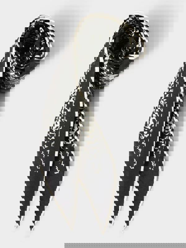 GWD Geometric Printed Diamond Black Silk Scarf