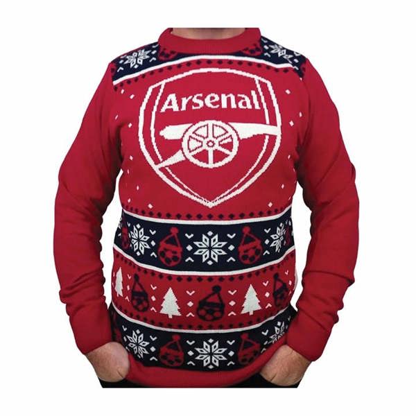 Arsenal Christmas Jumper (Bue Stripe) - Master, Clothing, Sports, Gift