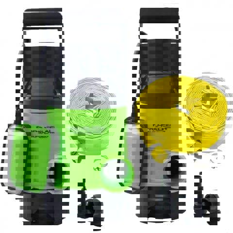 ProKleen Pro-Kleen Submersible Water Pump Electric 750W with 20m Heavy Duty Layflat Hose for Clean or Dirty Water