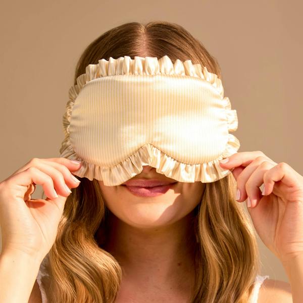 Silver Cloud Beauty Silver Cloud Satin Frilly Sleep Mask - Buttercup Collection
