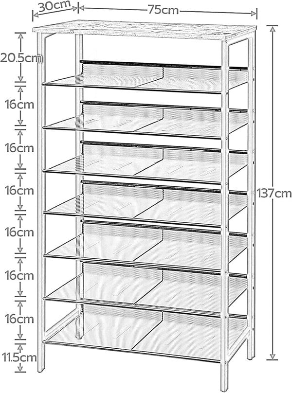 Rafaelo Mobilia Large Capacity Shoe Storage