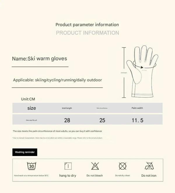 Anniou Men's Fleece Waterproof Thermal Ski Gloves