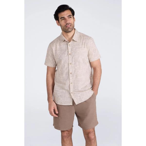 Mountain Warehouse Mens Preston Illustration Shirt - Beige - 