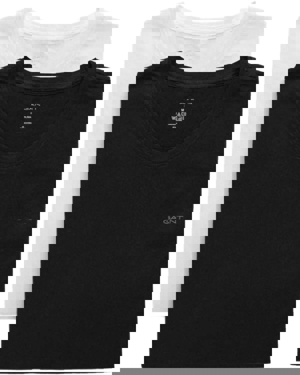 GantT-Shirts 2 - pack2 - Pack Crew - Neck T-Shirts, Black/WhiteBoxers - and - Briefs.net