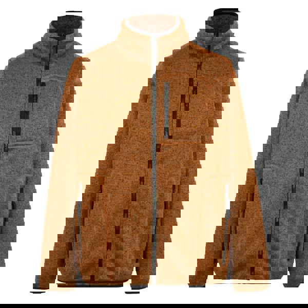 Regatta Mens Barlee Marl Full Zip Fleece Jacket - Glazed Ginger