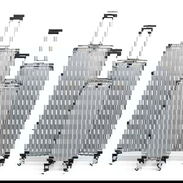 Infinity Luggage Robust Hard Shell Luggage 8 Wheel Suitcase Set