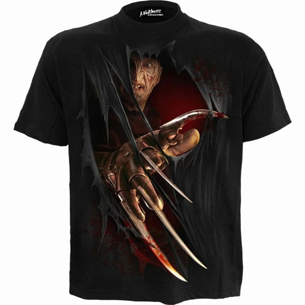 Spiral Direct Unisex Adult Freddy Claws Nightmare On Elm Street T-Shirt - Black