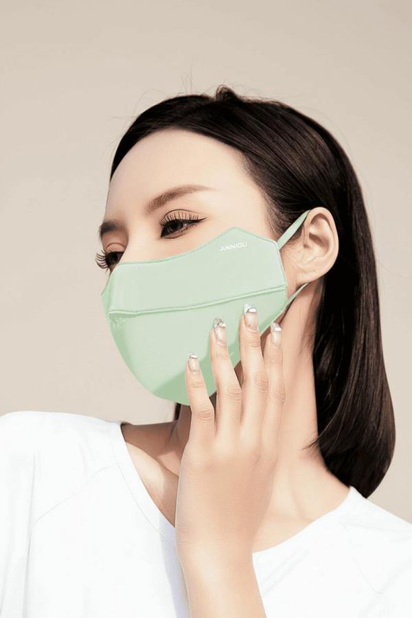 Anniou UV Silk Face Mask - Light Green