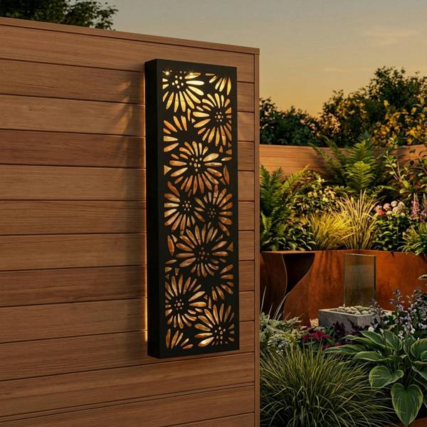 Garden Greatness Lunaria Solar Sunflower Wall Art Panel