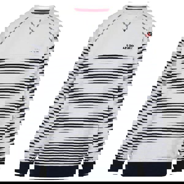 Lazy Jacks Women's Striped Sweatshirt - White