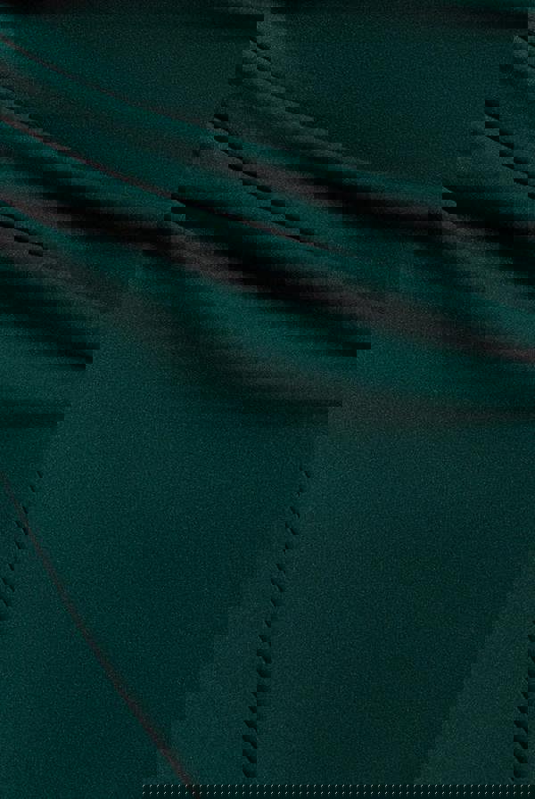 One Shoulder Cape Scuba & Chiffon Maxi Dress - Emerald Green DR4899