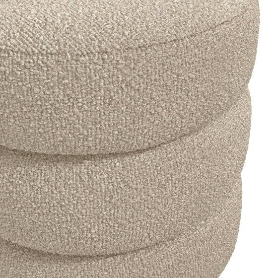 Wyld Haus Antipodes Cream Chenille Round 3 Tier Pouffe