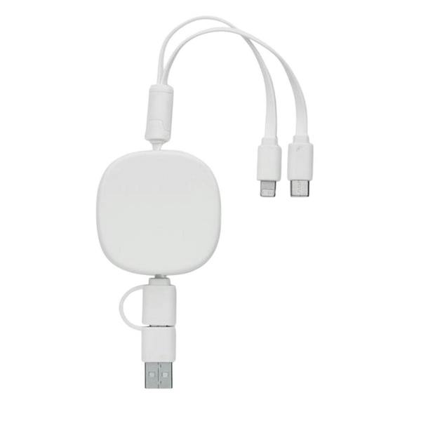 MidOcean Togobam Rectangle USB Charger - White - 