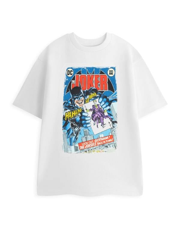 DC Comics The Joker Unisex White The Jokers Back In Town Short Sleeved T-Shirt