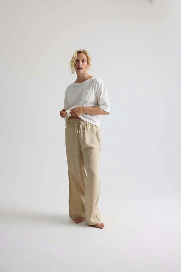 Pretty You London Relaxed Cotton T-Shirt In Coconut Milk