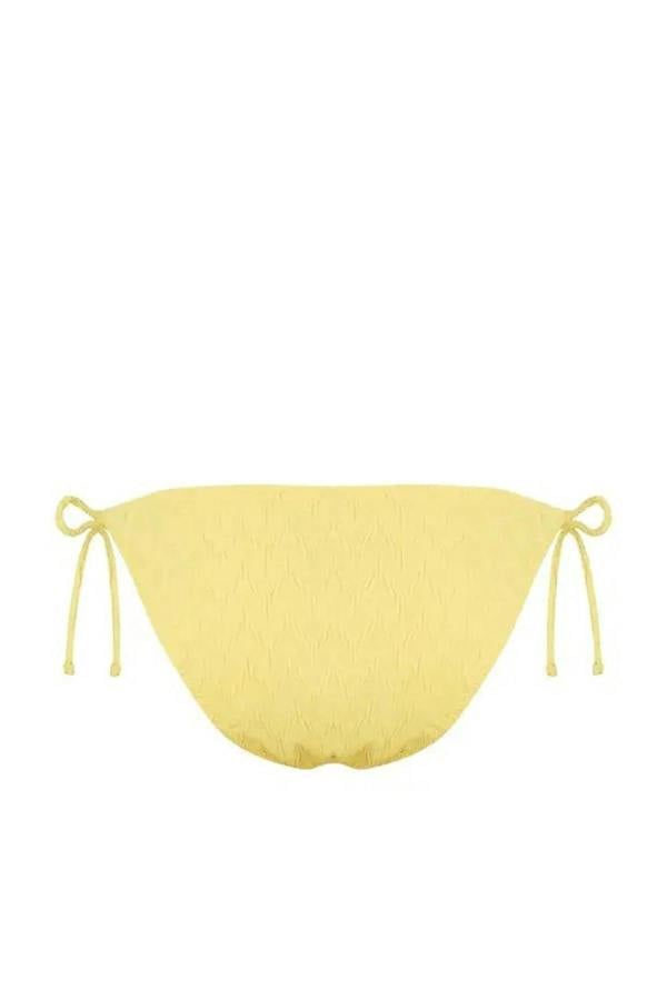 WOVCOR Tie-Up Textured Regular Bikini Bottom