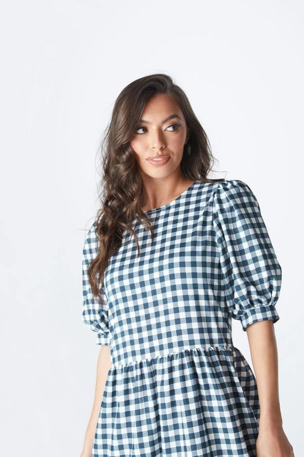 Urban Bliss Brittany Check Smock Dress