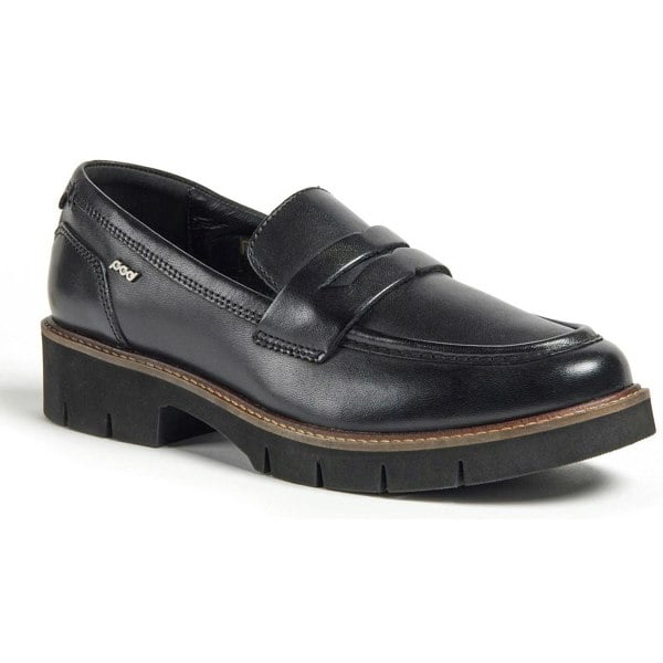 Pod Kaltin Leather Women's Black Loafers