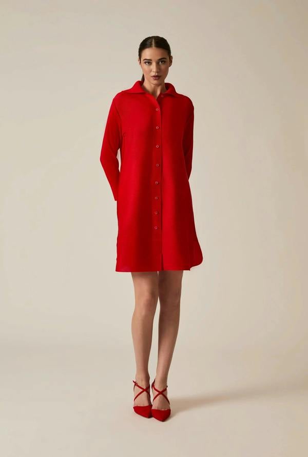 James Lakeland Red Shirt Dress