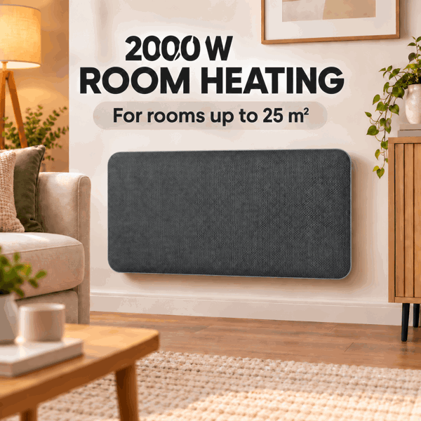 Mylek Radiator Mica Panel Radiant Heater, Wifi Enabled Smart APP 2000W Electric, Triac Thermostat