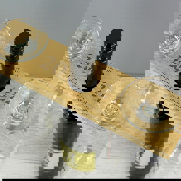 Personalised Memento Company Personalised 'Year' Wine Glass & Bottle Holder