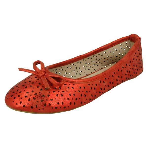 Spot On Girls Spot On Cut Out Detail Ballerina Flats