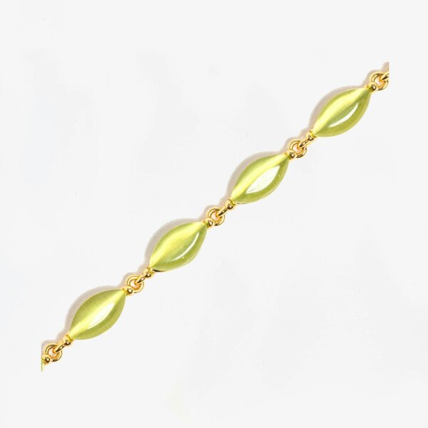 Uchi & Soto Nekomeishi Green Cats Eye Bracelet