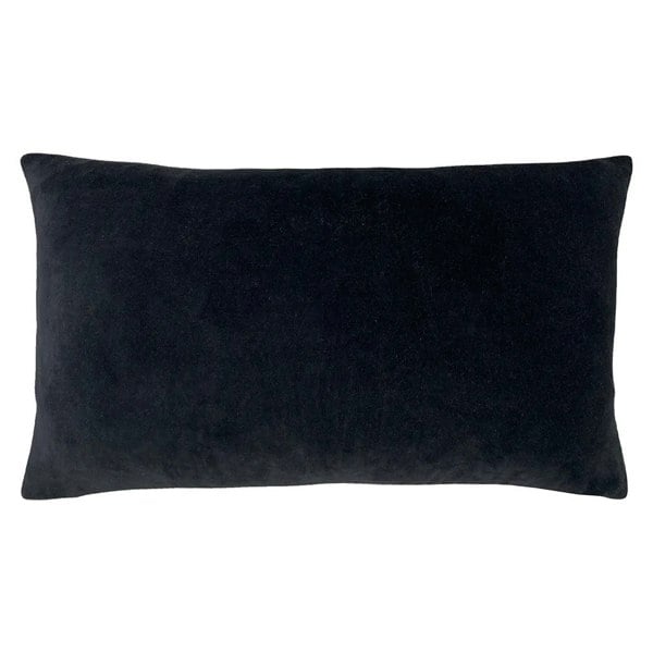 Furn Mangata Velvet Rectangular Cushion Cover - Black