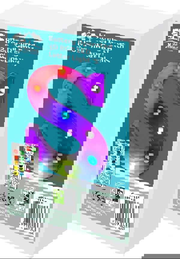 St Helens Battery Operated RGB Letter   With Remote Control Letter S