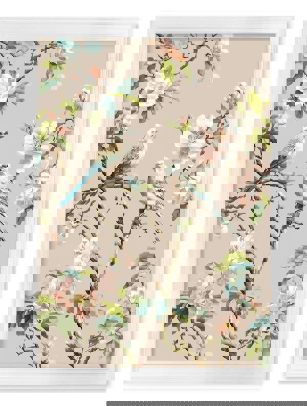 Exceptional Art Blossom Songbirds - Strong White Hurstwood frame