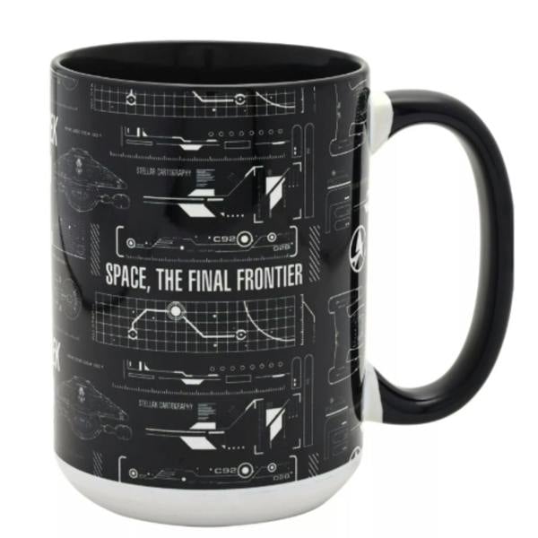 Widdop & Co Star Trek Tech Black and White 444ml Mug The Final Frontier Design