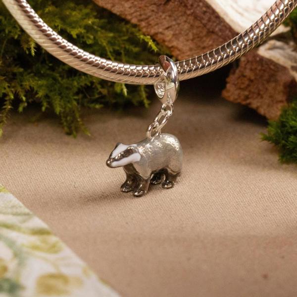 Mylee London Badger Charm - Enamelled Sterling Silver