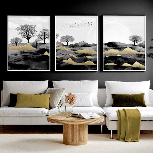 Art for the living room | set of 3 wall art prints