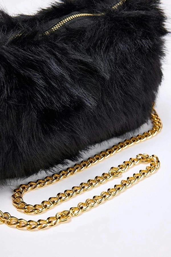 WOVCOR Chain Strap Faux Fur Women's Shoulder Bag