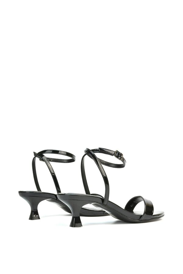 XY LONDON Kitten Low Heel Strappy Sandal Two Part Heeled Shoes