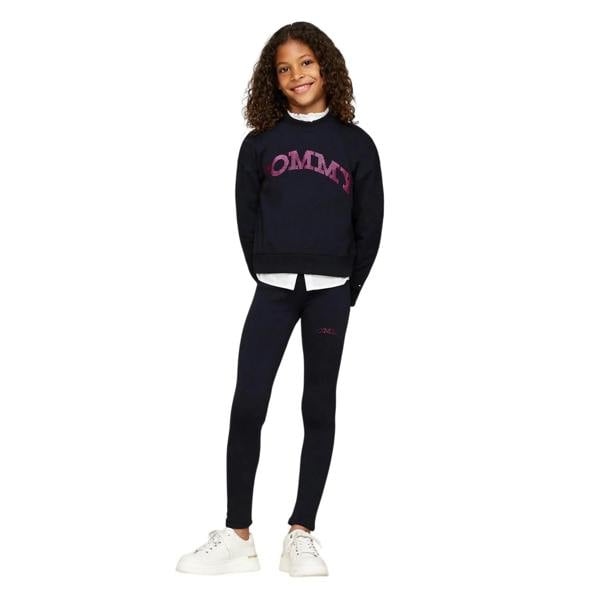 Tommy Hilfiger Girls Foil Logo Leggings - Desert Sky - 