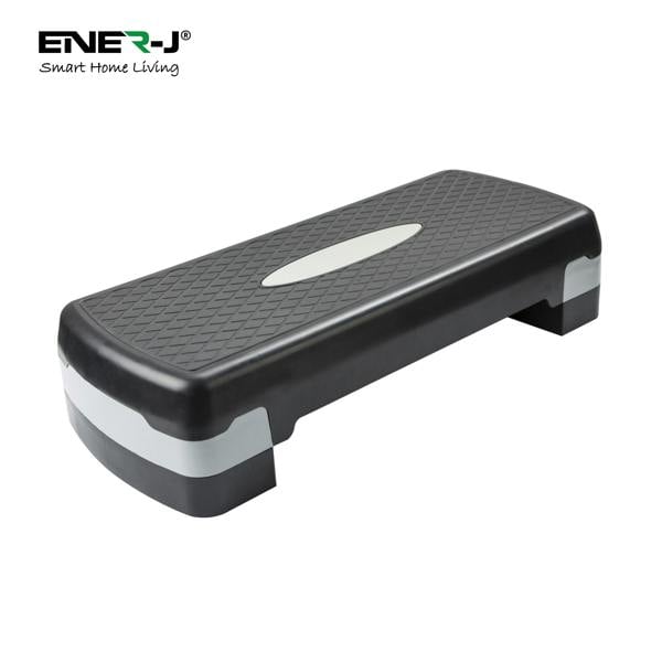 ENER-J Adjustable Fitness Aerobic Stepper, Non Slip Exercise Step Platform, 2 Height Levels, Cardio & Home Workout, 115kg Max Load