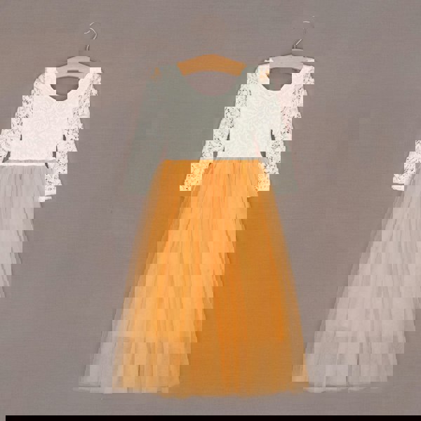 lace dress with tulle