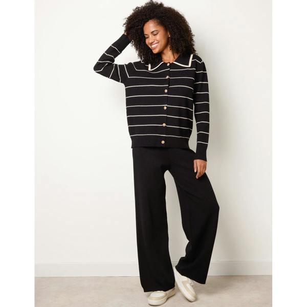 Blue Vanilla Stripe Knit Co-Ord Set