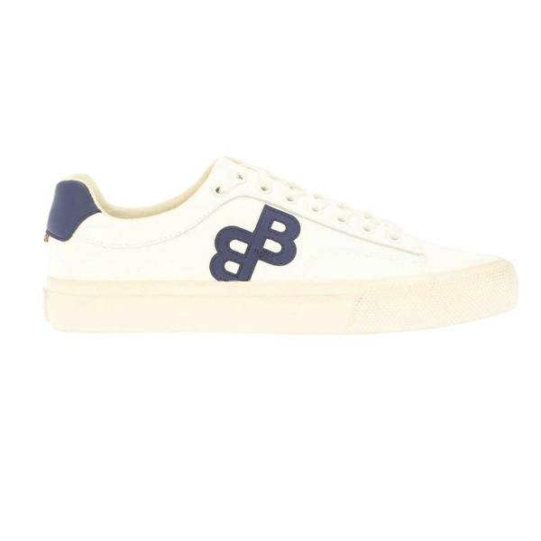 Boss Mens Aiden Leather Tennis Flat Trainers - White - 