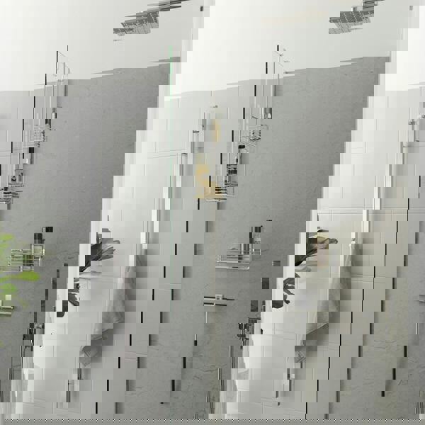 Smedbo Polished Chrome Hanging Double Shower Basket